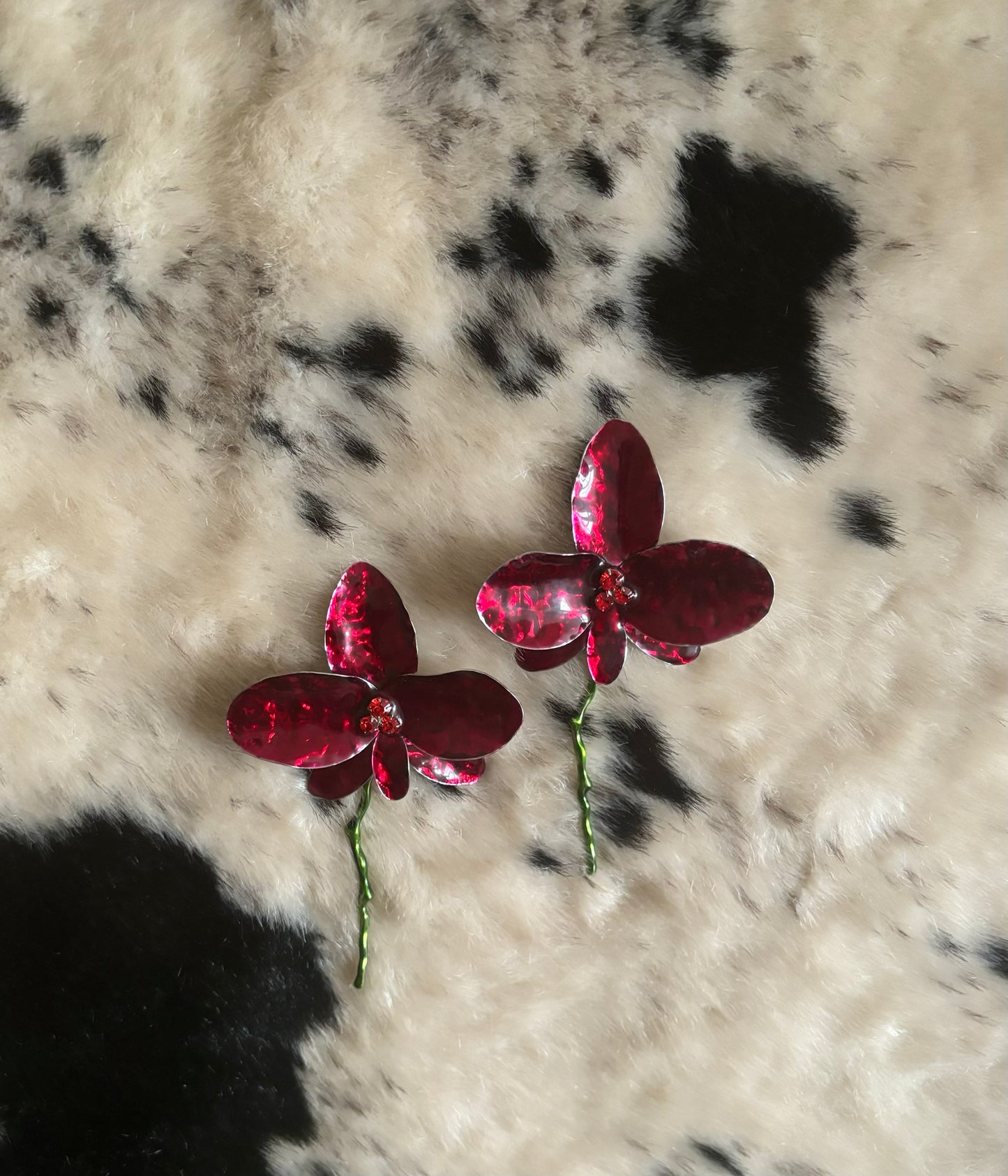 ENAMELLED FLORAL EARRINGS
